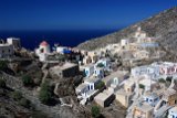 Olympos village with windmills